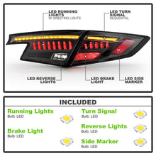 For 2022-2025 Honda Civic Hatchback Sequential Full LED Tail Lights w/ Greeting