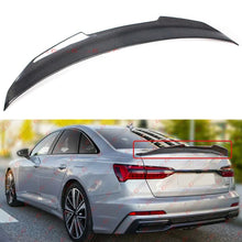 FOR 2019-2024 AUDI A6 S6 C8 PSM STYLE HIGH KICK REAL CARBON FIBER TRUNK SPOILER