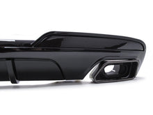 Gloss Black Rear Diffuser w/ Square Exhaust Tips Fit BMW F10 528i 535i 550i M-Sport 2011-2016