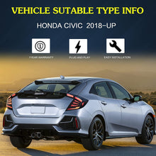 Smoke LED Tail Lights For 2018-2021 Honda Civic Hatchback LX Sport EX Rear Lamps Asembly