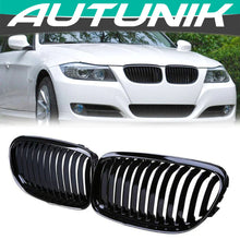 Gloss Black Front Kidney Grille For BMW E90 E91 Sedan 2009-2011 Facelift