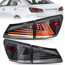 LED Smoked Taillights with Sequential Animation for Lexus IS250 IS350 IS F 2006–2013