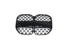 Black/Chrome Diamond Front Kidney Grille For 2021-2023 BMW 4-Series G22 G23