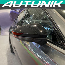 Replacement Gloss Black Mirror Covers for 2019+ Audi A6 S6 A7 S7 RS6 RS7 C8 With Lane Assist