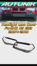 Left & Right Headlight Lens Covers For BMW X3 E83 04–10 Front Lamps