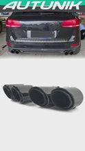 Black Exhaust Tips Twin Muffler Pipe for VW Touareg 2011-2018