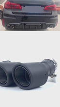 Matte Carbon M550i Dual Exhaust Tips for BMW G30 G31 5 Series 520i 530i 540i M-Sport 2017-2019-2023