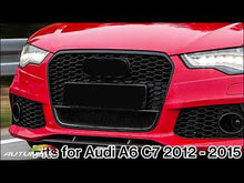 Honeycomb Black Front Grille For AUDI A6 C7 S6 2012-2015 fg66