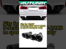 Pair Exhaust Tips Pipe Carbon Fiber For 2017-2024 BMW G30 530I 540I M-Sport