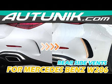 Gloss Black Rear Side Air Vent Canards for Mercedes W206 Sedan 2022-2024