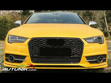 Honeycomb Grille + Fog Light Cover For Audi A7 C7.5 S-line S7 2016 2017 2018