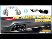 3-Layers Silver Exhaust Tips For Porsche Cayenne 9Y0 9Y3 2019-2025