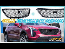 Gloss Black Front Upper Grill Honeycomb for Cadillac XT4 2019-2023 w/o Camera