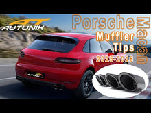 Black Stainless Steel Exhaust Tips for Porsche Macan 2.0L 2014–2018