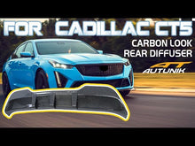 Carbon Fiber Look Rear Bumper Diffuser Spoiler For Cadillac CT5 CT5-V 2020-2024