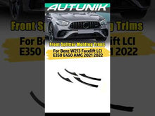 Front Splitter Molding Trims & Fog Light Cover For Mercedes W213 Facelift LCI E350 E450 AMG 2021 2022