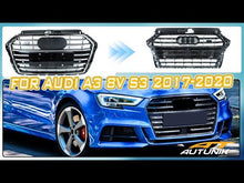 Chrome Front Grille for Audi A3 8V S3 2017-2020 w/o ACC fg286