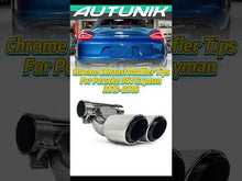 Chrome Exhaust Muffler Tips For Porsche 981 Cayman Boxster 2013-2016 et186