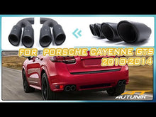 Black/Chrome Exhaust Tips Pipes For Porsche 958.1 Cayenne 92A V8 2011-2014