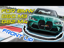 Gloss Black Front Bumper Lip Splitter for BMW M3 G80 M4 G82 2021-2024