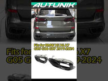 Pair Exhaust Tips Gloss Black for BMW X5 G05 X6 G06 X7 G07 M Sport 2019–2025