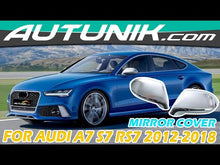 Matte Chrome Mirror Cover Caps Replace For AUDI A7 C7 S7 RS7 2012-2018
