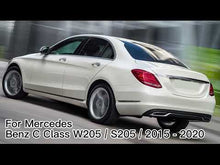 C63 Style Rear Diffuser + Exhaust Tips For Mercedes W205 C-Class Base C300 C250 Non-AMG 2015-2021