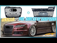Glossy Black Honeycomb Front Grill for Audi A4 B7 Non-Sline 2006-2008 fg305