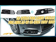 Chrome/Black Fog Light Grill Cover For Audi A6 C7.5 S line S6 2016-2018 fg269