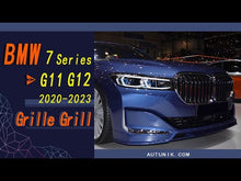 Front Kidney Grille Gloss Black Fit BMW 7-Series G11 G12 2020–2022