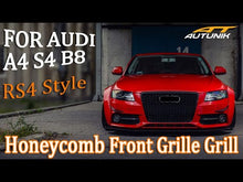 Honeycomb Black Front Grill For AUDI A4 B8 S4 2009-2011 2012 fg88