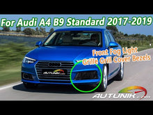 Front Fog Light Grill Cover for Audi A4 B9 Non-Sline 2017-2019 fg217