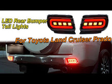 For 2010-2021 Toyota Land Cruiser Prado J150 Smoke Lens LED Rear Bumper Tail Lights Turn Signal