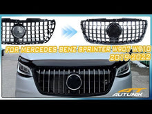 Chrome Front Bumper Grille Grill For Mercedes Benz Sprinter W907 W910 2019-2024
