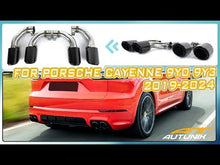 4PCS Black Exhaust Tips Pipes for Porsche Cayenne 9Y0 9Y3 2019-2024 with PSE et166