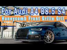 Honeycomb Front Grill Black For AUDI A4 B8.5 S4 2013-2015 2016