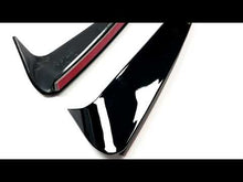 Glossy Black Rear Canards Side Air Vent Trims For Mercedes W205 Sedan C300 C43C63 AMG 2015-2020 pz19