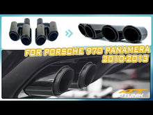 3-Layer Black Exhaust Tips Tail Pipes for Porsche 970 Panamera 2010-2013