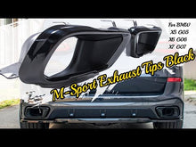 Black Exhaust Tail Tips Fit BMW X5 X6 X7 M Sport G05 G06 G07 2019-2025