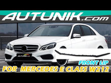 Gloss Black Front Bumper Lip Molding Trims for Mercedes E Class W212 Sedan AMG Pack 2014-2016 di189