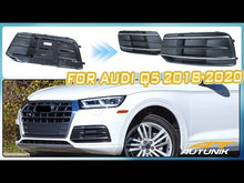 Pair Front Fog Light Grille Cover for AUDI Q5 Base Bumper 2018-2020 fg255