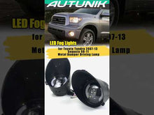 L+R LED Fog Lights DRL Clear Lens w/ Bezels For Toyota Tundra 2007-2013 Sequoia