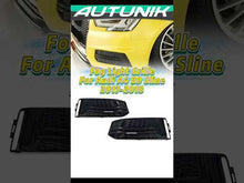 Black Front Fog Light Cover Fit For AUDI A4 B9 S-LINE 2016-2018 Bumper Grille US