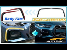Gloss Black Front Bumper Side Air Vent Trim For BMW 4 Series G22 G23 G26 M Sport 2021-2023