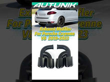Black/Chrome Exhaust Tips Pipes For Porsche 958.1 Cayenne 92A V8 2011-2014