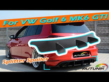 Rear Diffuser Bumper Lip Splitter 3 Fin Valance For 2010-2013 VW Golf 6 MK6 GTI