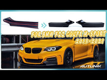 Gloss Black Front Bumper Splitter Kit For BMW 2 Series F22 Coupe M-Sport 2013-2021