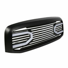 Black Front Hood Grill Bumper Grille Shell w/ LED Light for Dodge Ram 1500 2500 3500 2006-2009