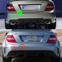 Gloss Black Rear Diffuser Lip for Mercedes C-Class W204 C63 C300 AMG 2012-2024