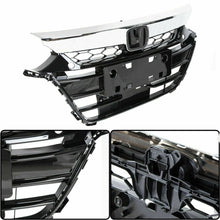 Chrome Front Upper Grille Lower Bumper Cover For 2018-2019 Honda Accord Sedan